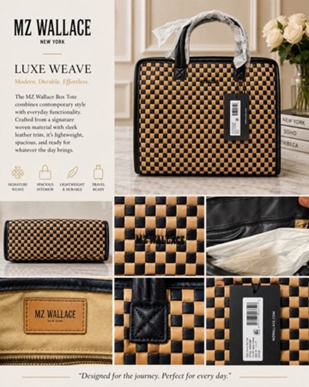 KB080  MZ Wallace Woven Box Tote*New with TAGS* $310 Retail